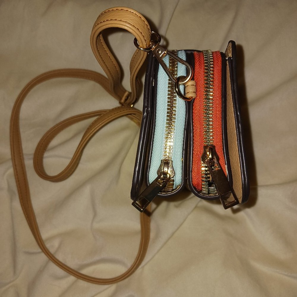 Tan Multi Function Wallet On A String Crossbody |… - image 4